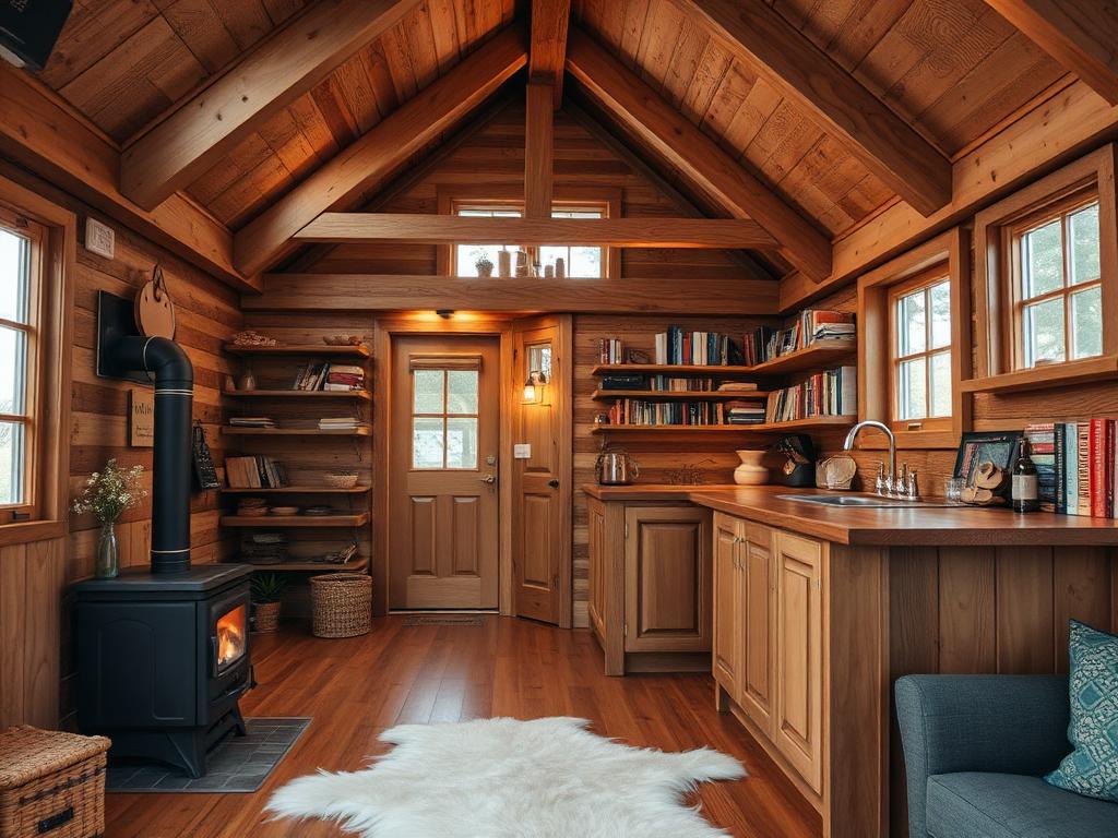 Rustic Cottage tiny house interior
